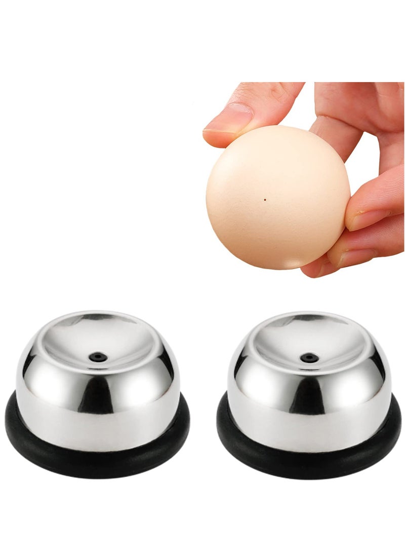 Egg Hole Puncher, 2pcs Stainless Steel Egg Piercer, Egg Opener Tool with Non-Slip Silicone Mat, Egg Cups for Raw Soft Hard Boiled Egg, Egg Puncher Kitchen Tools for Home Restaurant - Image 1