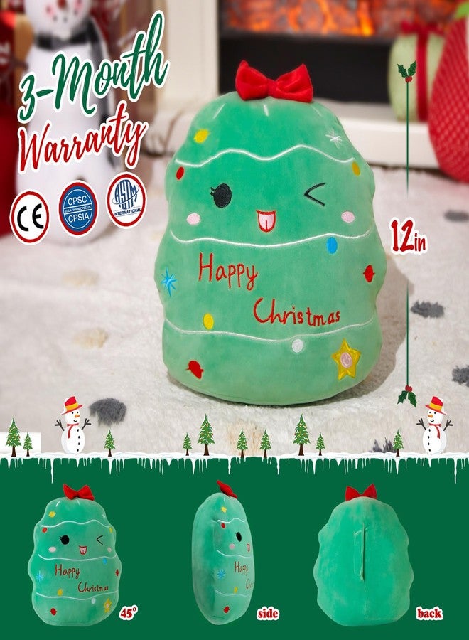 Glow Guards 12" Light Up Christmas Tree Plush Pillow Soft Christmas Tree Plushie 2025 Christmas Party Decor Gifts for Kids & Adults - Image 2