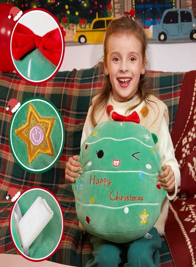 Glow Guards 12" Light Up Christmas Tree Plush Pillow Soft Christmas Tree Plushie 2025 Christmas Party Decor Gifts for Kids & Adults - Image 3