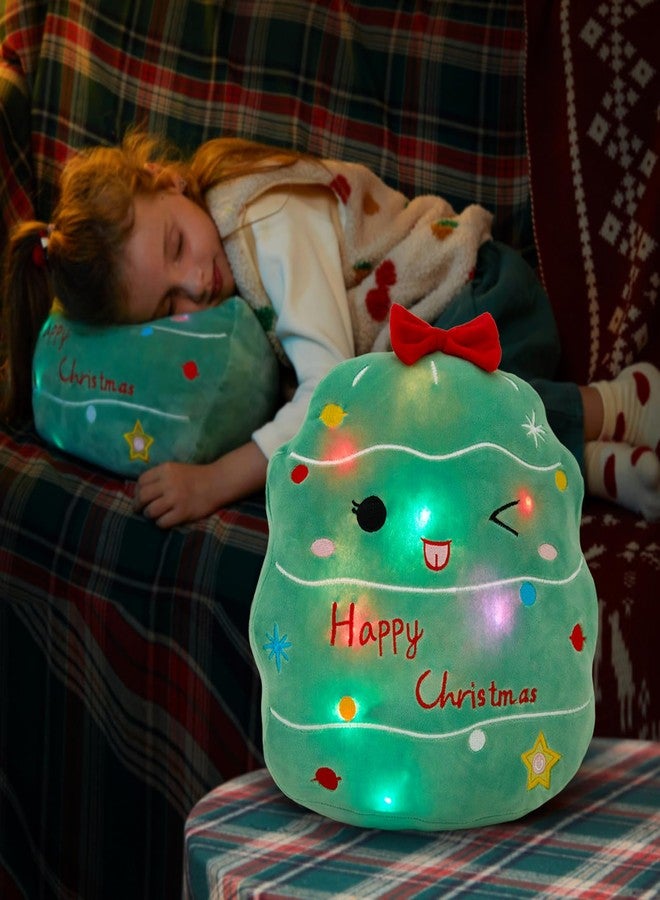 Glow Guards 12" Light Up Christmas Tree Plush Pillow Soft Christmas Tree Plushie 2025 Christmas Party Decor Gifts for Kids & Adults - Image 4