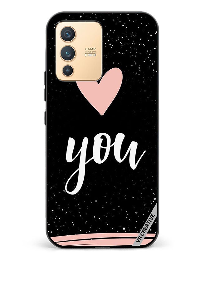 VR CREATIVE Protective Case Cover For Vivo V23 5G Love You Pink Heart Design Multicolour - Image 1
