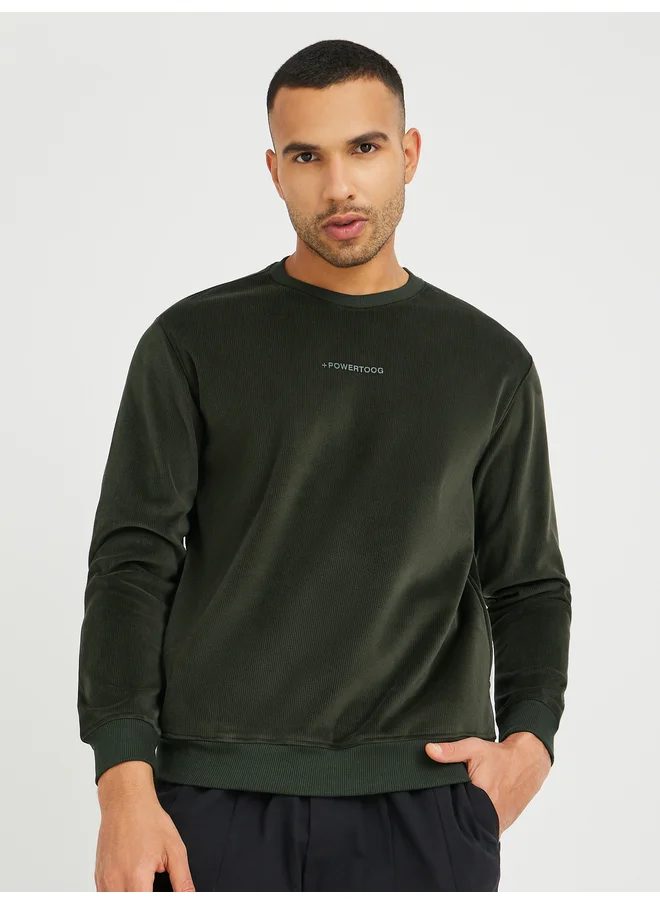 فورت كولينز Fort Collins Slogan Print Round Neck Sweatshirt