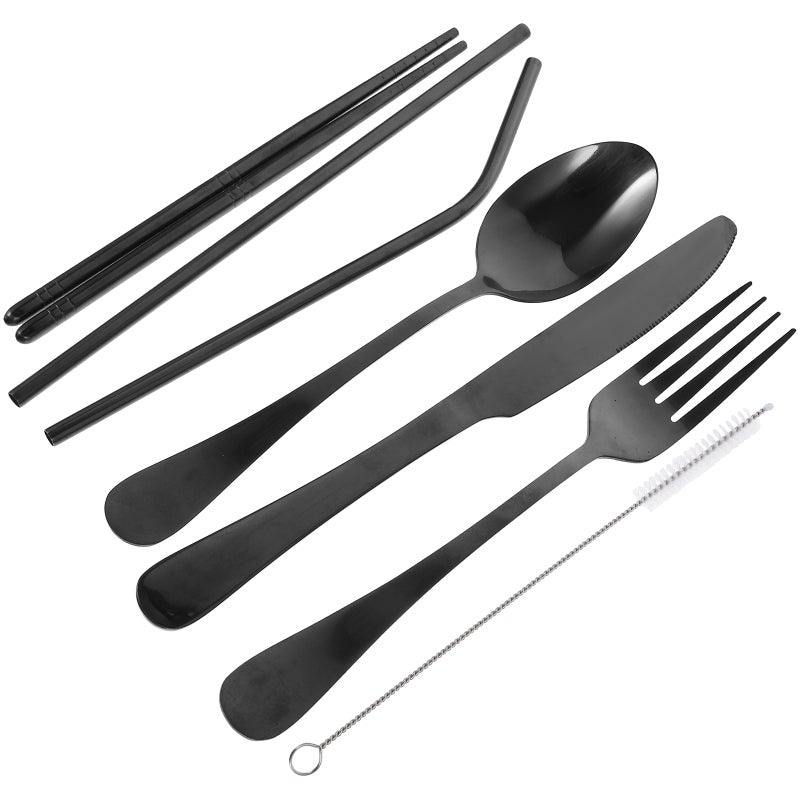 1 Set Western Dinnerware Flatware Stainless Steel Cutlery Chopsticks for Home Restaurant - Image 1