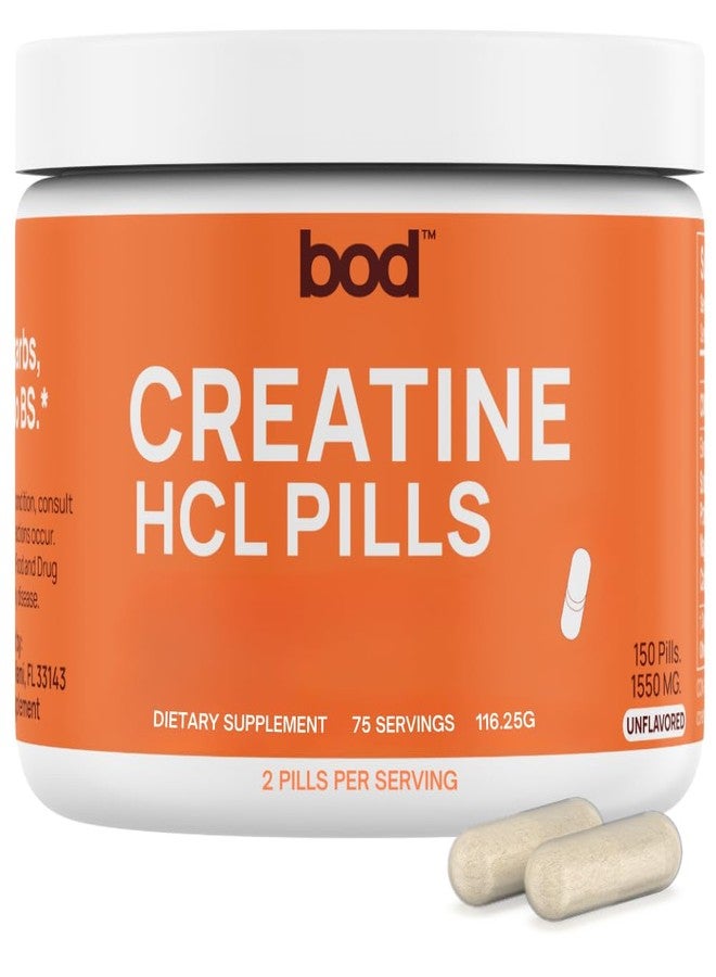 Bod Creatine HCL Capsules – 150 Pills | Creatine Hydrochloride Supplement for Men & Women | Easy-to-Swallow Alternative to Monohydrate Powder, Unflavored & Keto-Friendly - Image 1