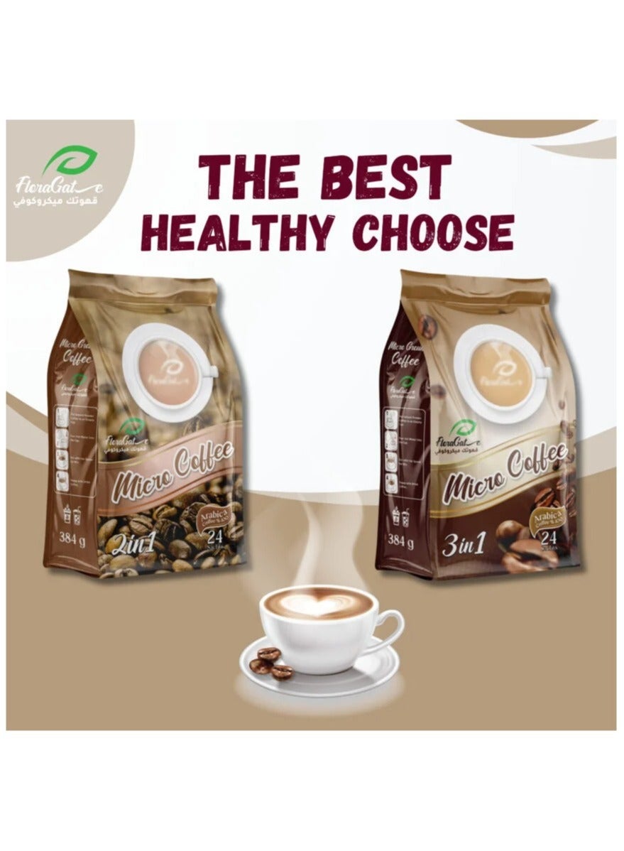 Micro Coffee 2In1 - 384G (24 Sticks)