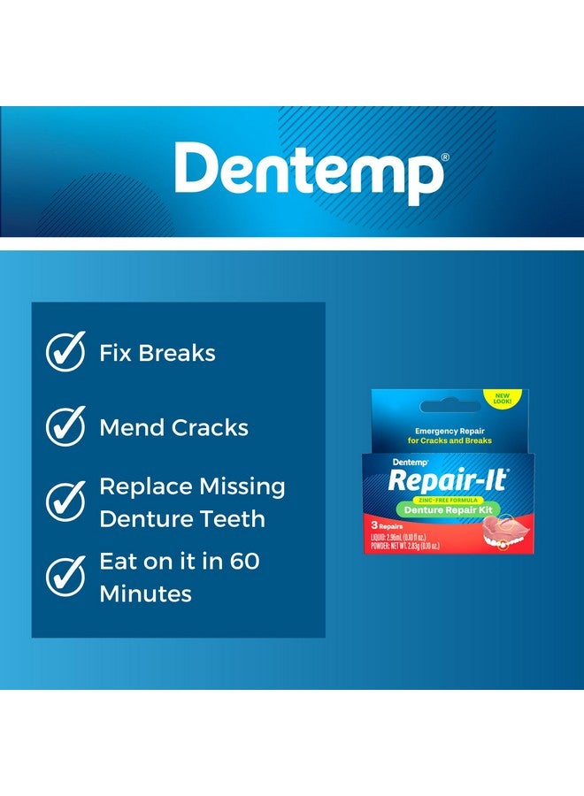Dentemp Repair-it Denture Repair Kit & Reline-it Denture Reliner - Denture Kit (Multi-Pack) - Refit and Tighten Dentures for Both Upper & Lower Denture - Repair Broken Dentures & Loose Teeth - Image 3