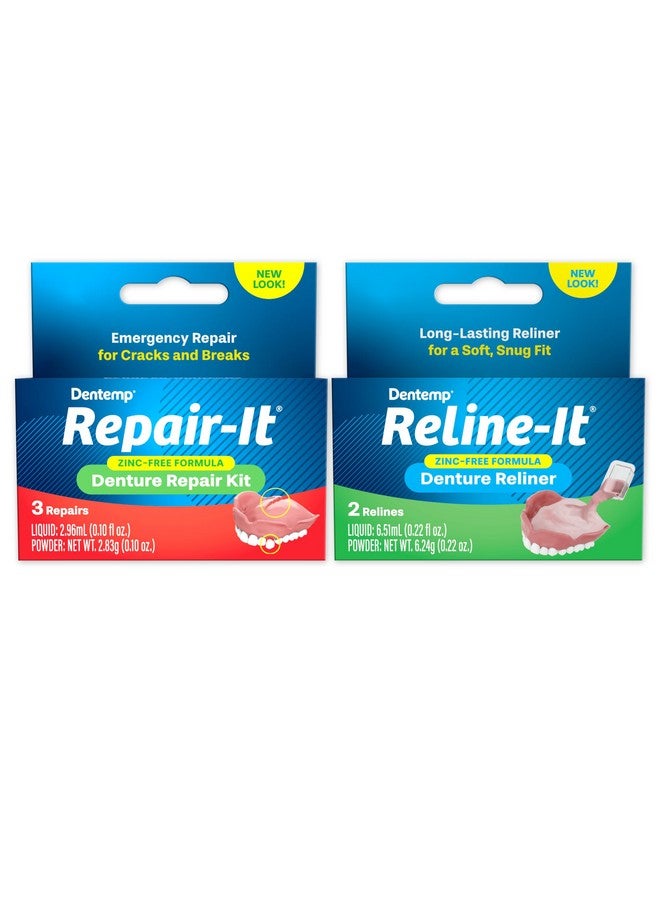 Dentemp Repair-it Denture Repair Kit & Reline-it Denture Reliner - Denture Kit (Multi-Pack) - Refit and Tighten Dentures for Both Upper & Lower Denture - Repair Broken Dentures & Loose Teeth - Image 2