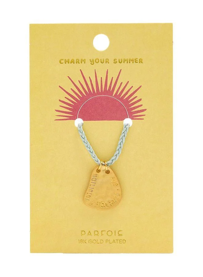 Parfois Blue Cord Charm Necklace With Gold Plated 18k for Women | Best Price UAE