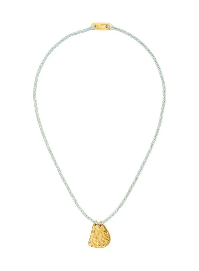 Parfois Cord Charm Necklace With Gold Plated 18k