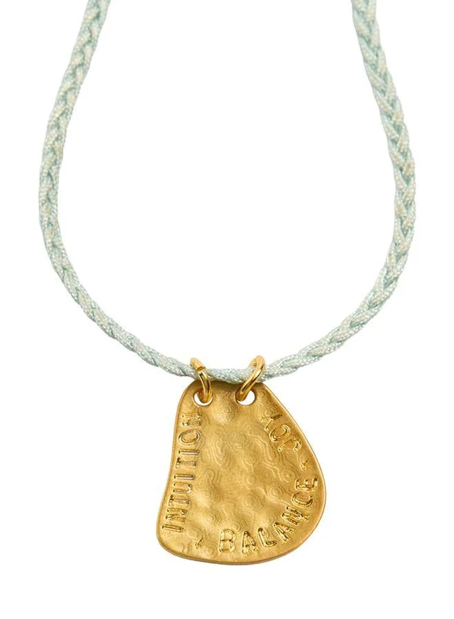 Parfois Cord Charm Necklace With Gold Plated 18k