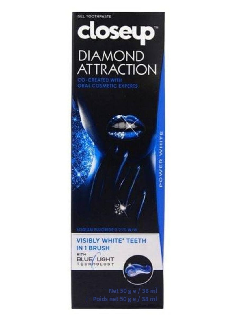 Closeup - Diamond Attraction Power White Toothpaste 38ml - Image 1