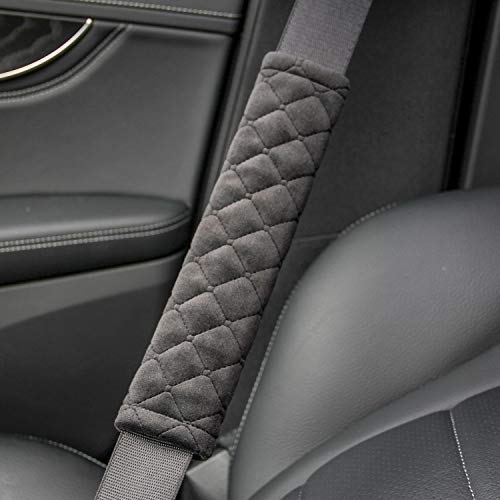 Amooca Soft Auto Seat Belt Cover Seatbelt Shoulder Pad 2 PCS for a More Comfortable Driving Compatible with All Cars and Backpack Black - Image 4
