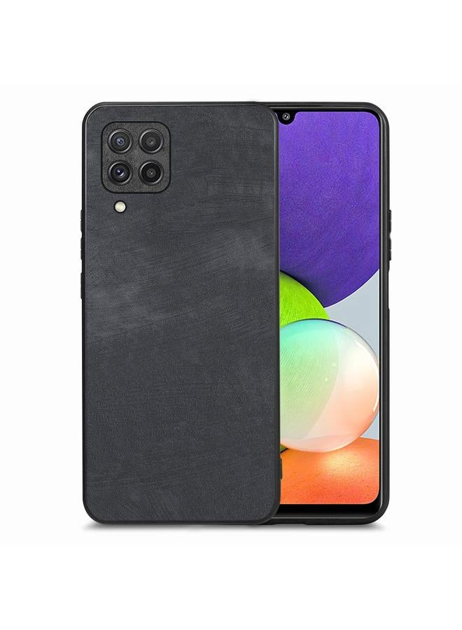 اس-توب جراب لهاتف Samsung Galaxy A22 4G مصنوع من الجلد العتيق وغطاء خلفي من البولي كربونات - Image 1