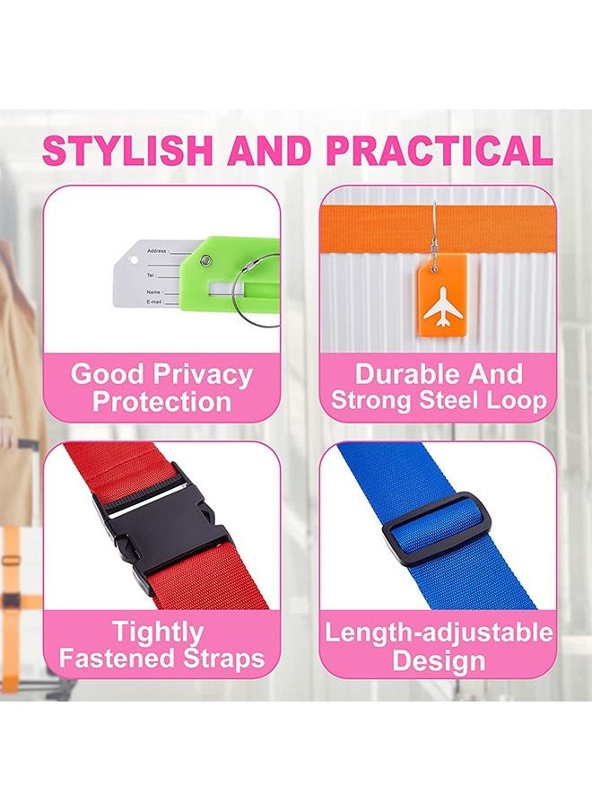 Generic Luggage Straps Set Adjustable Suitcase Belts Silicone Luggage Tags  for Luggage Suitcase Travel Accessories  - Image 3