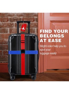 Generic Luggage Straps Set Adjustable Suitcase Belts Silicone Luggage Tags  for Luggage Suitcase Travel Accessories  - Image 4