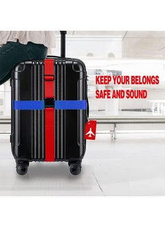 Generic Luggage Straps Set Adjustable Suitcase Belts Silicone Luggage Tags  for Luggage Suitcase Travel Accessories  - Image 5