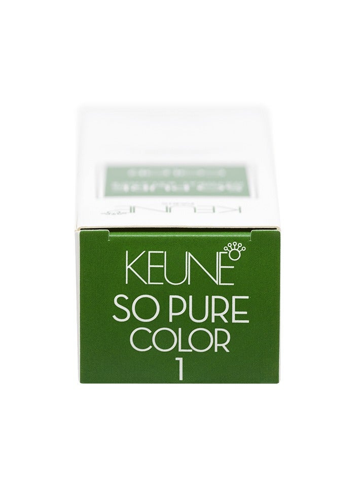 Keune So Pure Natural Black Hair Color Cream No.1 60ml - Image 4