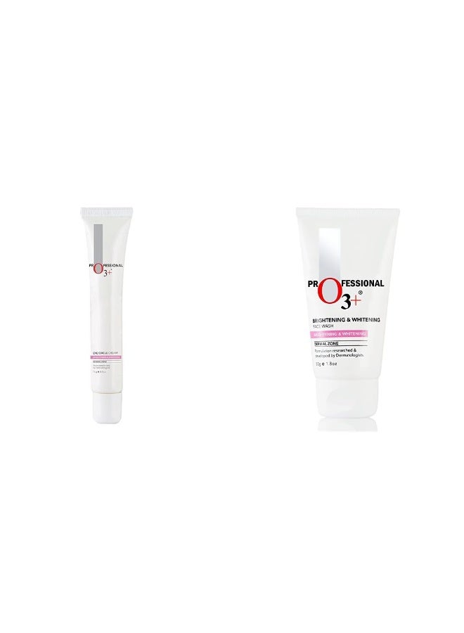 O3+ Eye Circle Cream - Brightening & Whitening for Dark Circles, 15g & O3+ Brightening and Whitening Face Wash, 50g Combo - Image 1