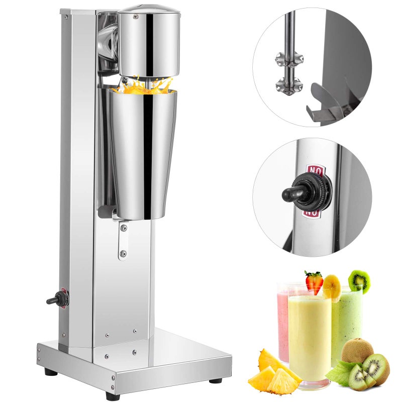 VEVOR VEVOR Stainless Steel Electric Milkshake Maker 180W Machine with 800ml Cup Silver 2 Speed Adjustable 