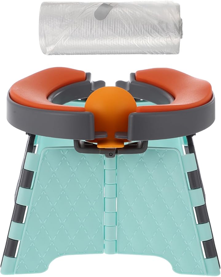 Foldable Portable Travel Toilet with Cleaning Bags Compact for Outdoor Camping Car Use - Image 1