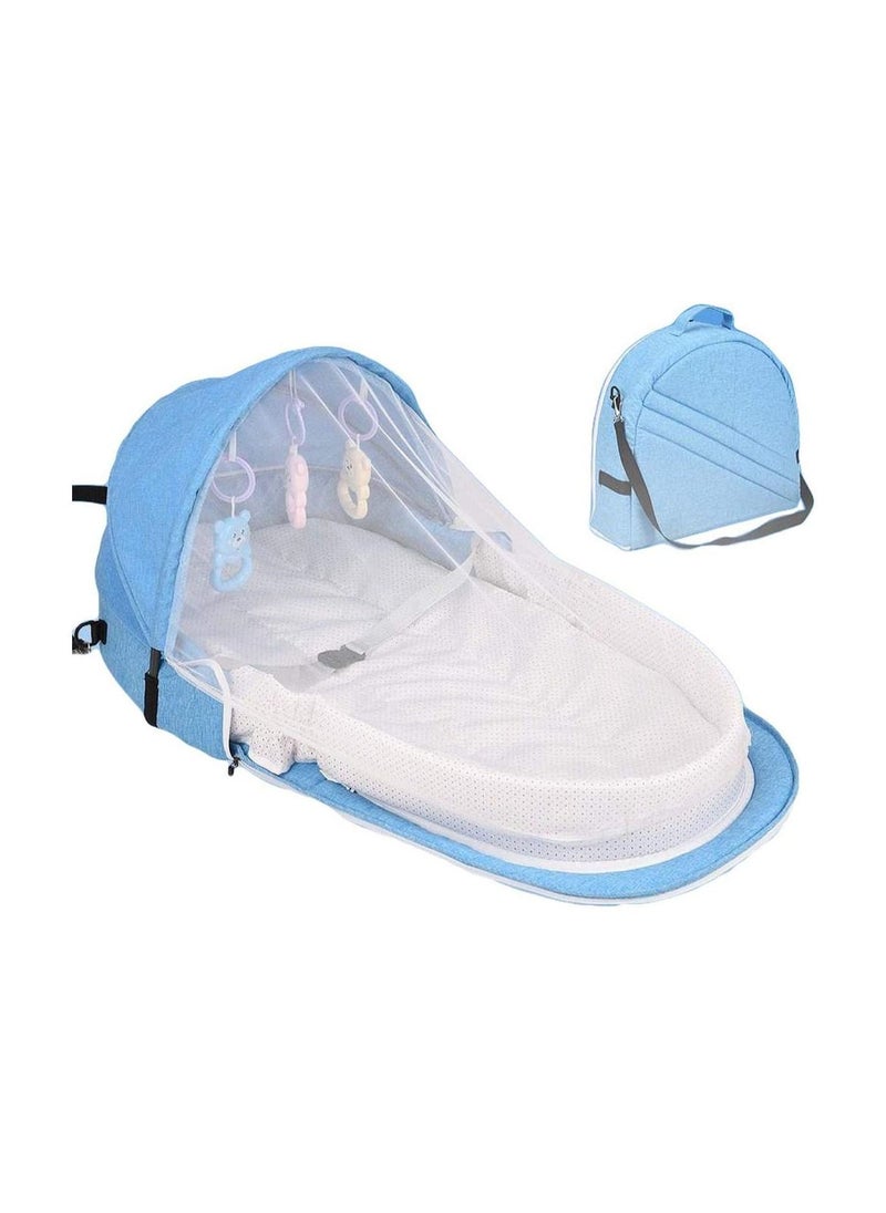 STAR BABiES - Star Babies Multi-Function Portable Baby Bed with Mosquito Net with Small Diaper Bag FREE - Image 1