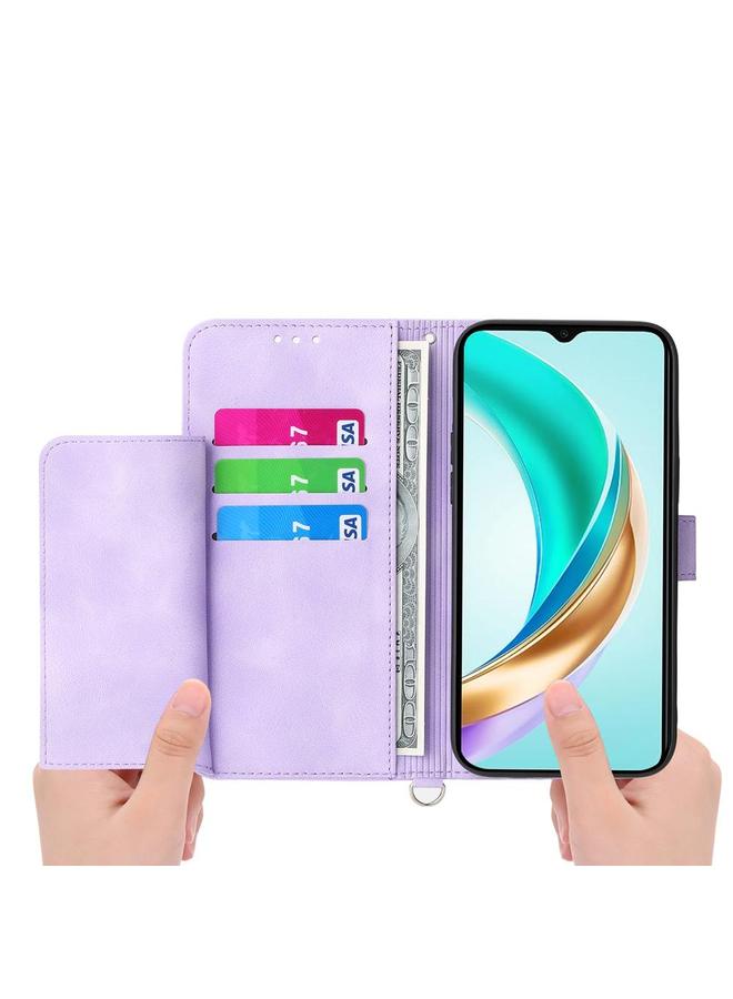 اس-توب جراب لهاتف Huawei nova 13 Pro مصنوع من الجلد ومزين بنقشة زهور - Image 3