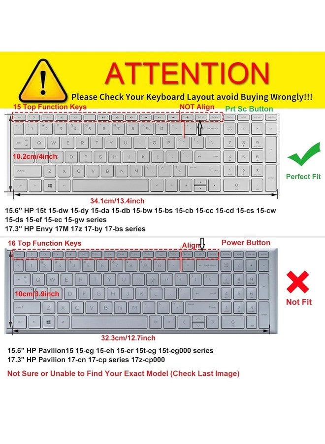 Saco Silicone Skin Laptop Keyboard Protector Cover Compatible for HP 15s gr Series 15s-gr0009au | 15s-gr0010au | 15s-gr0011au 15.6 Inch Laptop - Transparent - Image 2