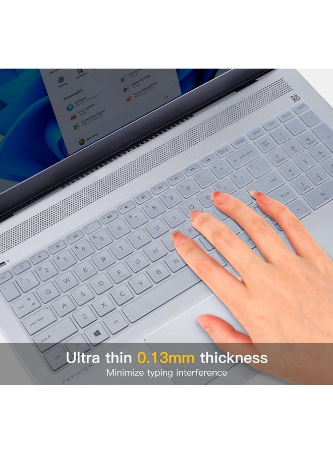 Saco Silicone Skin Laptop Keyboard Protector Cover Compatible for HP 15s gr Series 15s-gr0009au | 15s-gr0010au | 15s-gr0011au 15.6 Inch Laptop - Transparent - Image 4