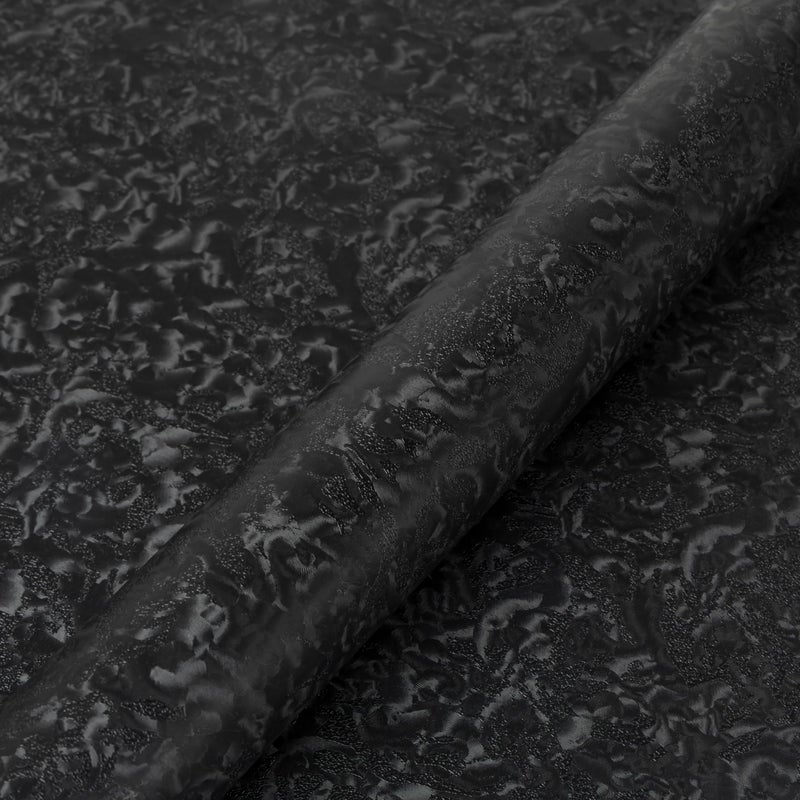 Abyssaly Black Textured Peel and Stick Wallpaper - Vintage Embossed Contact Paper - Waterproof Self Adhesive Removable Vinyl Roll for Wrapping Paper Bathroom Bedroom Shelf Liner 15.7" x 118" - Image 1