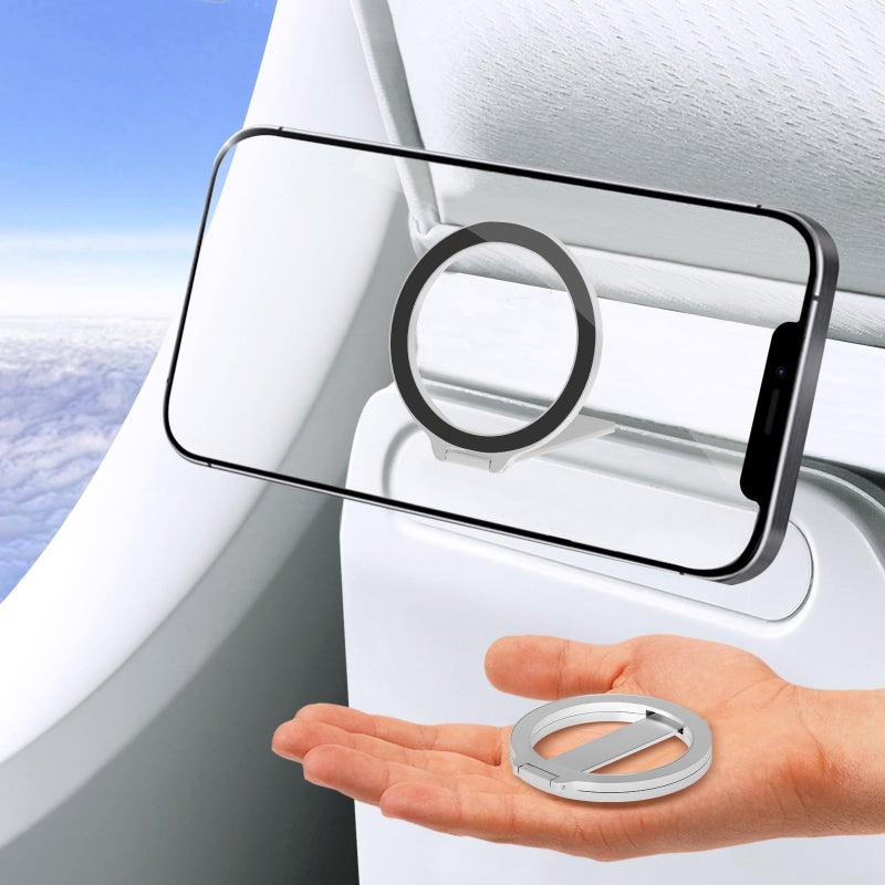 MCCHJoy Mini Airplane Magnetic Phone Holder MagSafe Compatible Magnetic Travel Phone Mount Must-Have Long Flight Accessories Travel Essentials, Upgraded Version with Stronger Hinges and One-Sided Magnets - Image 1