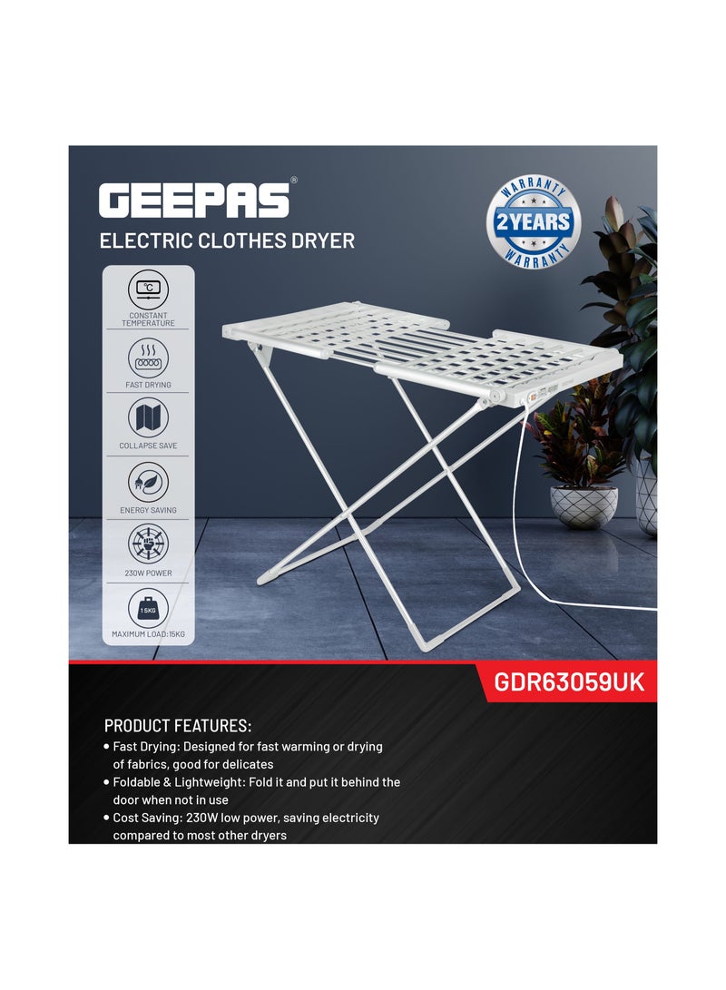 GEEPAS Electric Clothe Dryer Stand With Constant Temperature, Fast Drying, Collapse Save, Energy Saving, Foldable , Noiseless, Non Slip Feet, 15 Kg Load Capacity, One Integrated Structure, Cost Saving  - Image 2