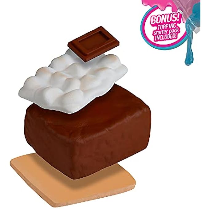 ORB 35769 Slimi Cafe Squishie S'More Brownie Chocolate Cake Starter Pack with Crushed Elements for Making Squezze Pastry Toys for Ages 8 Years + - Image 2