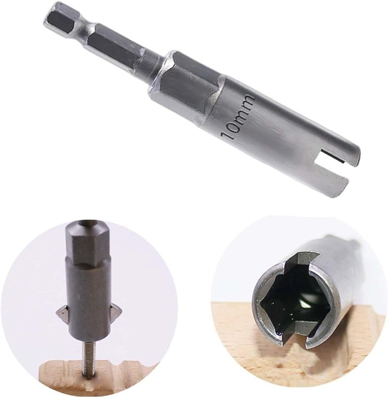 مجموعة مفك فراشة الطاقة 1 4 بوصة رؤوس لصواميل الجناح وصواميل اللوحة والبراغي وخطاف العين 80 مم × 10 مم - Image 3