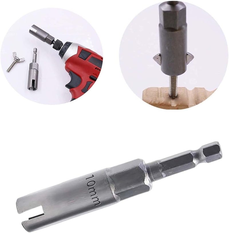 مجموعة مفك فراشة الطاقة 1 4 بوصة رؤوس لصواميل الجناح وصواميل اللوحة والبراغي وخطاف العين 80 مم × 10 مم - Image 1