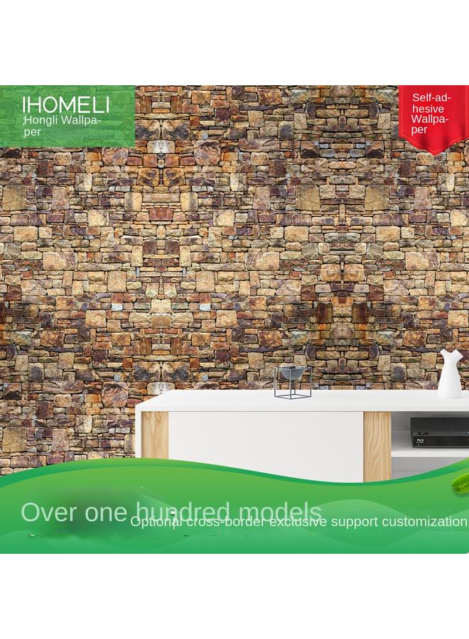 Bluejw European And American Style Old Brick Wall Seamless Wallpaper Living Room Bedroom Wallpaper Background Transformation Wallpaper RW063-070 - Image 2