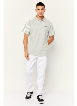 Nordland Men Regular Fit Short Sleeve Brand Polo Shirt, Light Grey  - Image 2