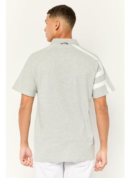 Nordland Men Regular Fit Short Sleeve Brand Polo Shirt, Light Grey  - Image 3