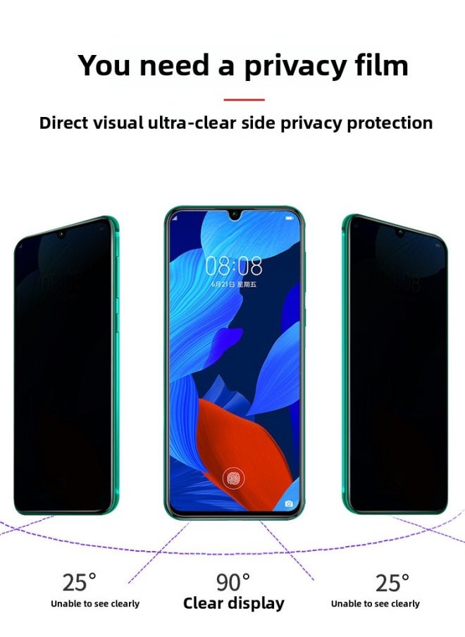 Generic For Huawei Nova 5 Tempered Film Anti-peep For Huawei Nova5Pro Full Screen Coverage Nova 5z Anti-peeping Phone-Colour:[full Screen Covered With Diamond Film]◆Ultra-clear 2-piece Pack-Size:For Huawei Nova 5i Pro  - Image 4