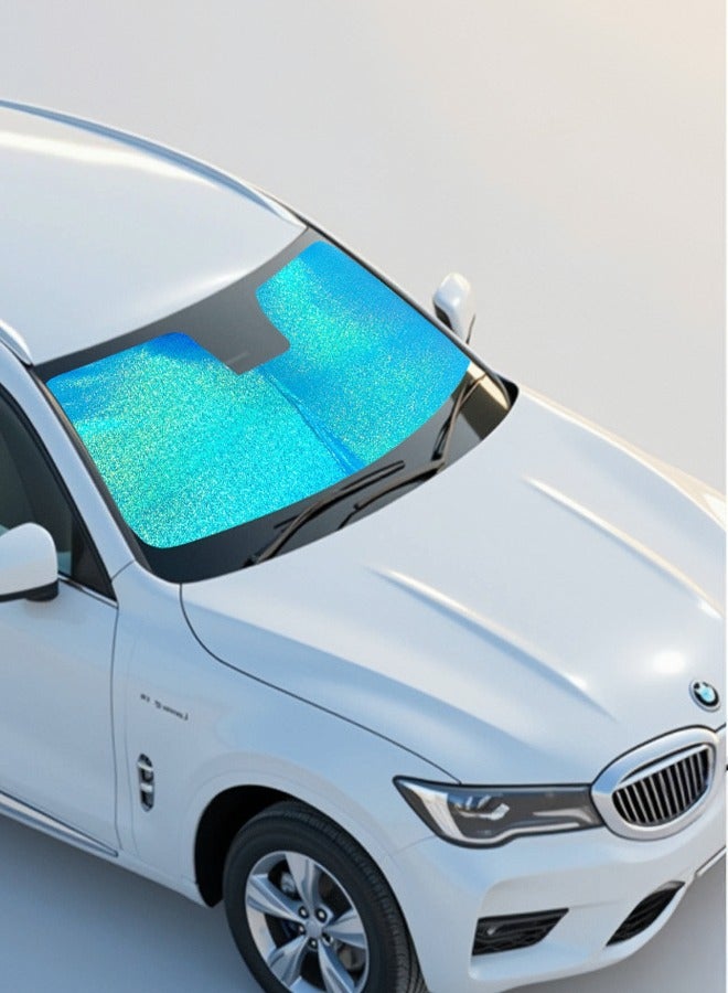 Cold Titanium Ice Layer Car Windshield Sunshade (140×80cm) – Foldable Front Window Sun Visor | Ultimate Heat Insulation & UV Protection - Image 2