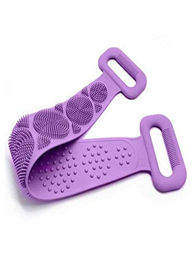 Easymart 2 Pcs Combo Silicone Soft Cleaning Body | Bath Brush With Shampoo Dispenser Plus Back Scrubber, Bath Brush Washer For Dead Skin Removal Gentle Massage Exfoliation For Kids Men And Women - Image 3