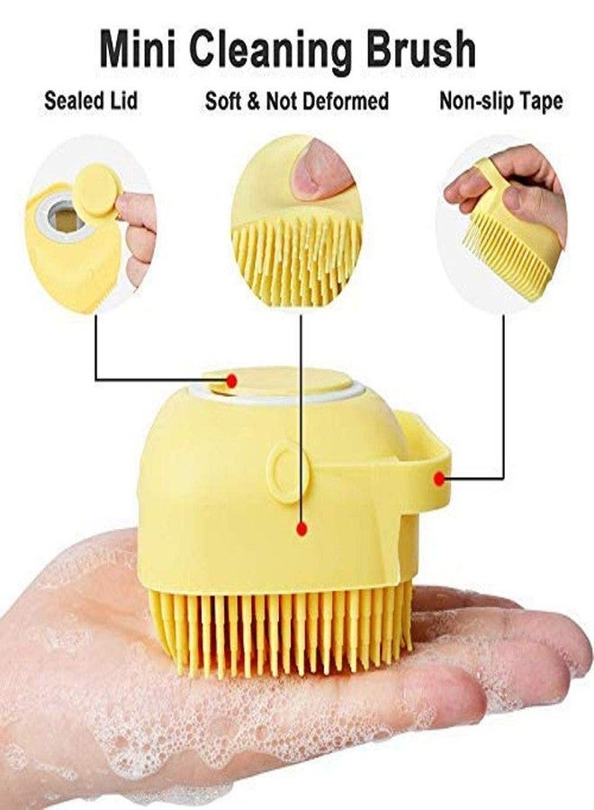 Easymart 2 Pcs Combo Silicone Soft Cleaning Body | Bath Brush With Shampoo Dispenser Plus Back Scrubber, Bath Brush Washer For Dead Skin Removal Gentle Massage Exfoliation For Kids Men And Women - Image 5