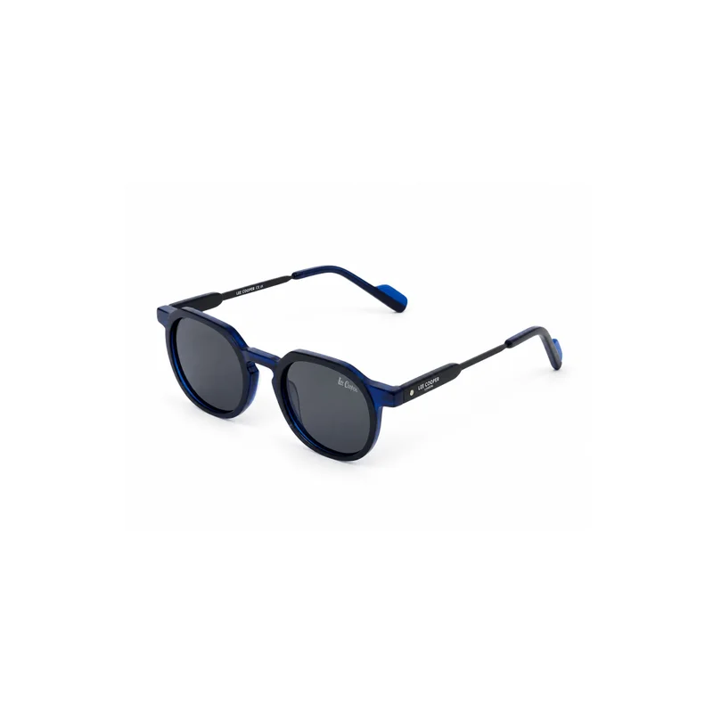1.1 Polarized Sunglasses Black Blue Frame Gradient Grey Mirror Lens 45mm  - LCU10567C1