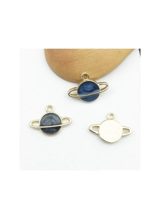 klarako 30pcs Planet Pendant Charms Planet Enamel Charms DIY Jewelry Craft Making Accessoies for Necklace Bracelet Earrings (Blue Black White)  - Image 3