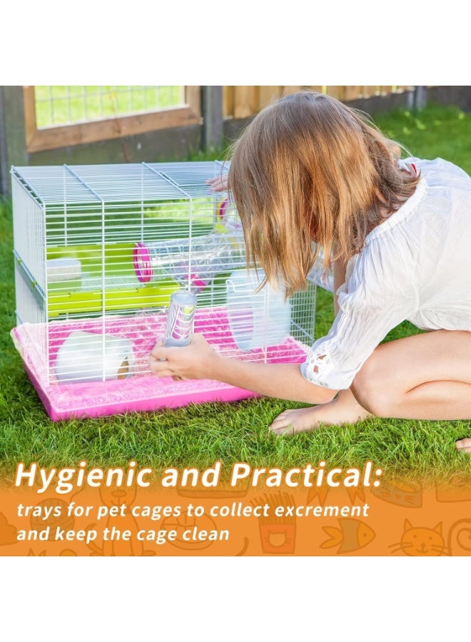 ٥٠ قطعة بطانة أقفاص طيور قابلة للتخلص، بطانة صواني بلاستيكية شفافة لأقفاص الببغاء والطائر الطيّار، مناسبة لجميع أنواع طيور الكناري والحسون والكوكاتيل - Image 5