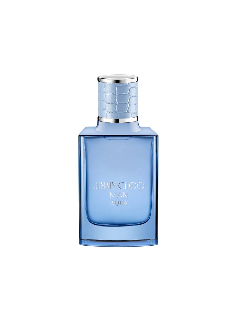 Jimmy Choo JIMMY CHOO Man Aqua Eau de Toilette - Long Lasting Fragrance with notes of Grapefruit, Geranium & Salty Moss - Sweet & Woody - 1.0 fl. oz. 