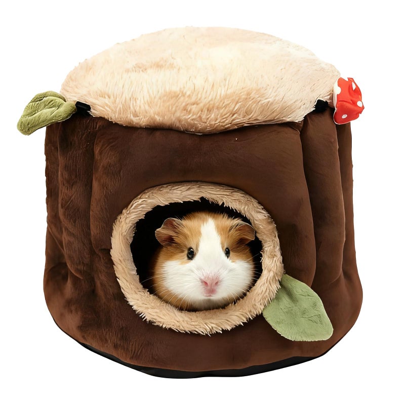 LYART Guinea Pig Hamster Bedding or Hideout for Mouse Mice Rat Ferret Bunny Fluff Bedding Bed House Cage Accessories Dwarf Rabbits Hedgehog Bearded Dragon Warm Bedding Winter Nest Cave Washable2L - Image 2