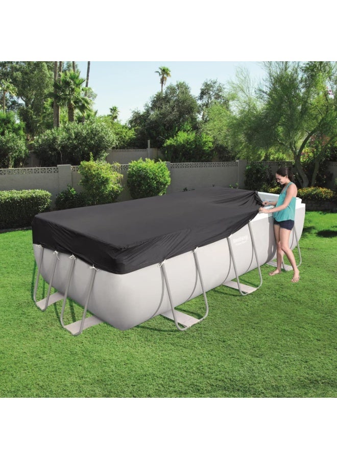 Bestway Swimming Pool Cover For Power Steel Rectangular Pools 412x201x122cm - Image 2
