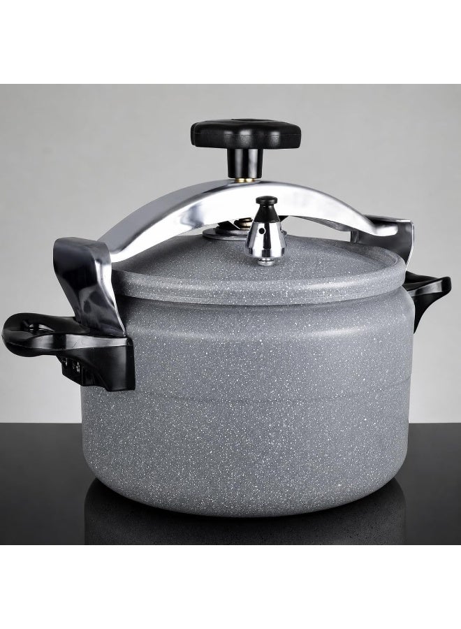 9Liters Granite Non-Stick Pressure Cooker for Fast Cooking | Pressure Cooker with Airtight Lid, Ergonomic Handle, High Quality Safety Valve (Grey, 9 Liter) Grey - Image 3