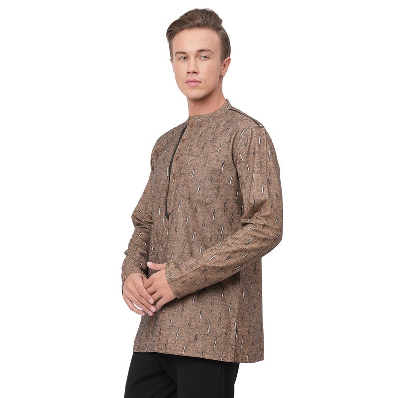 ARCHATTIRE Men’s Rust Polycotton Kurta for Men - Image 4