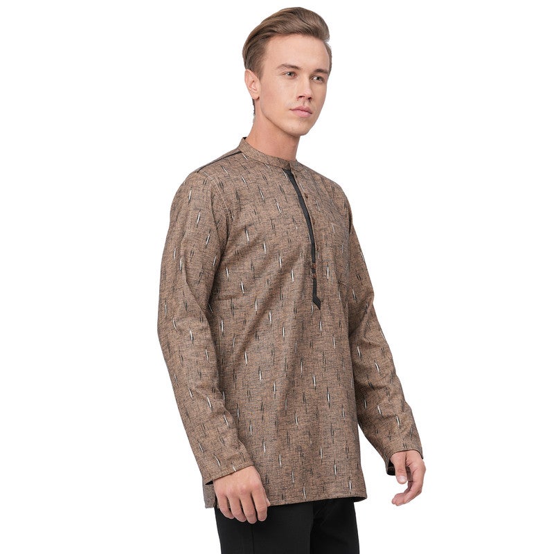 ARCHATTIRE Men’s Rust Polycotton Kurta for Men - Image 5
